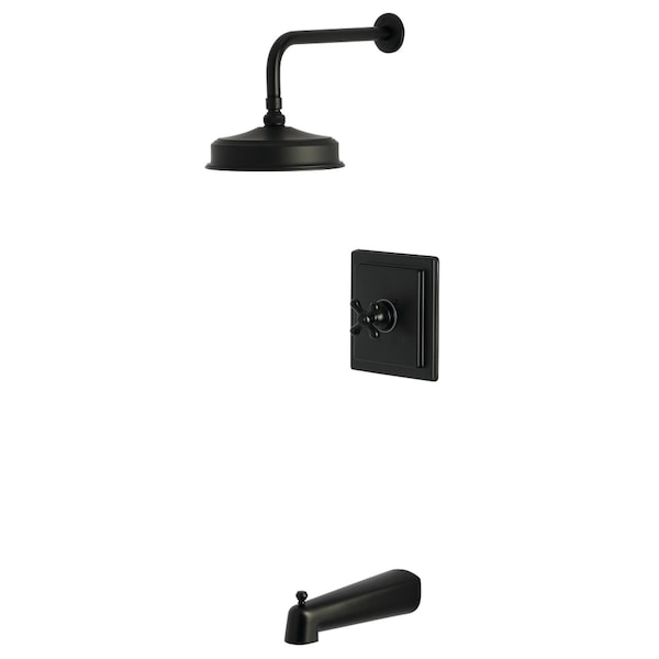 Kingston Brass Single-Handle Pressure Balanced Tub and Shower Faucet, Matte Black KB5890AX - main