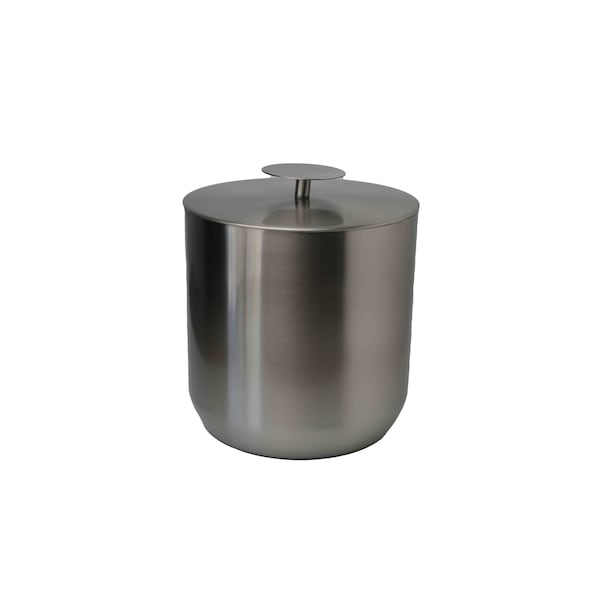 Brushed Stainless Steel Collection Brushed Stainless Steel 3 Qt. Ice Bucket with Round Knob, 66PK S116 - main