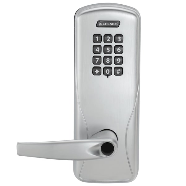 Schlage Electronics Less Cylinder, Athens Lvr, Right Hand, Storeroom, Keypad, Satin Chrome CO100MS70KPATH626LR - main