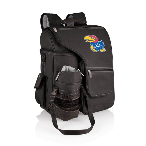 Picnic Time Family Of Brands NCAA Kansas Jayhawks Turismo Backpack Cooler with Water Bottle CarrierBlack 641-00-175-244-0 - main