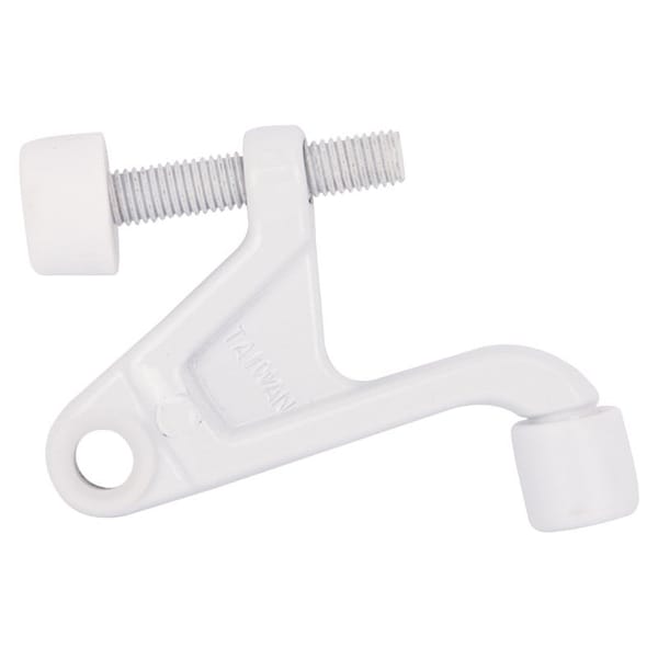 Prosource Heavy-Duty Hinge Pin Door Stop, 2-3/4 in Projection, Die-Cast Zinc & Plastic, White H6810017W-PS - main