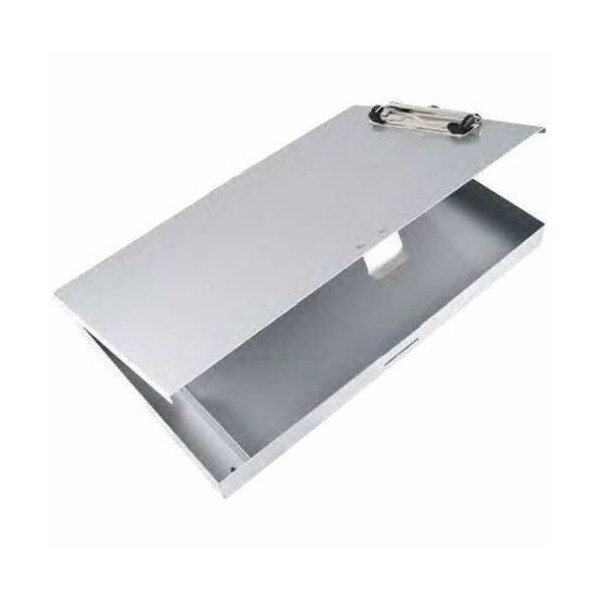 Saunders Mfg. Co. Saunders, Tuffwriter Recycled Aluminum Storage Clipboard, 1/2in Clip, 8 1/2 X 12, Gray 45300 - main