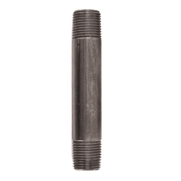 Stz Industries 1/2 in. MIP each X 1/2 in. D MIP Black Steel 4-1/2 in. L Nipple 300UP12X412 - main