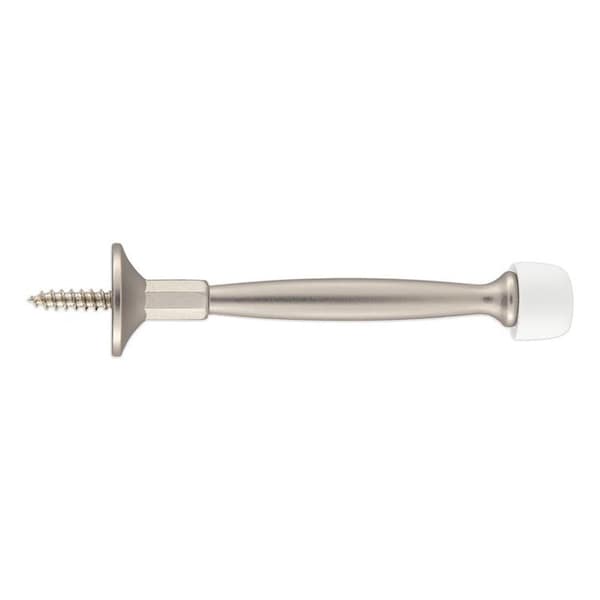 National Hardware 236 Series Rigid Door Stop, 4 in Projection, Zinc, Satin Nickel N830-550 - main