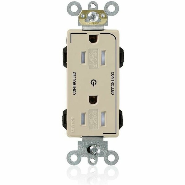 Leviton Straight Blade Receptacle, 5-15R, 15 A, 125V AC, Surface Mount, Self-Grounded MT162-2I - main