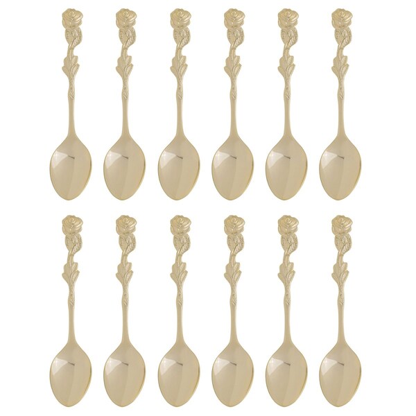 Hic Kitchen Fino Spoon Demi Rose Gold Plate 12Pc GD-9/12 - main