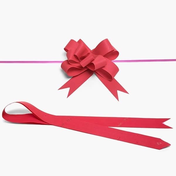 Nashville Wraps 6-3/4 Fuchsia Textured Poly Butterfly Pull Bows, 12PK 16TFU - main