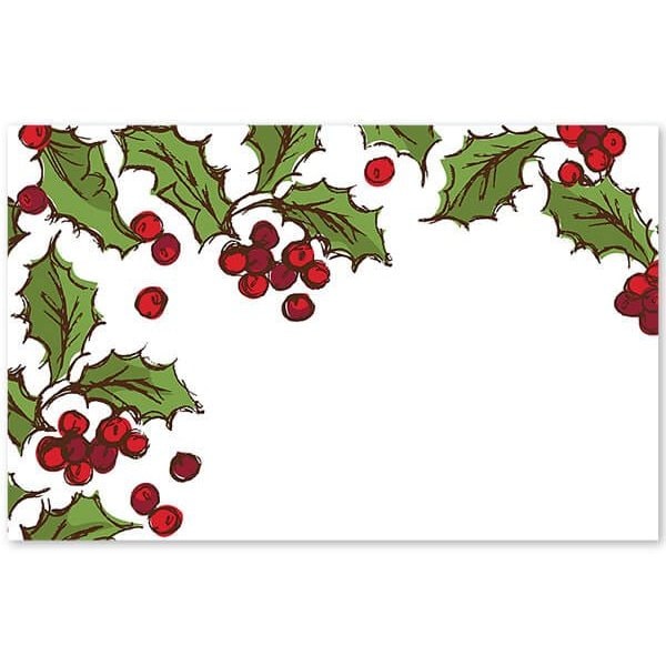 Nashville Wraps Holly Berry Enclosure Cards, 3.5x2.25, 50PK AC7122 - main