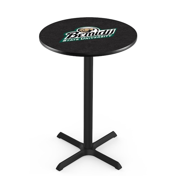 Holland Bar Stool Co 42" Blk Wrinkle Bemidji State Pub Table, 36" dia. Top L211B4236BmijSt - main