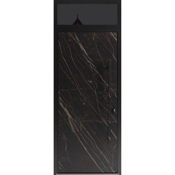 Vdomdoors Steel Door Dekton 0118 Natural Noir Top Exterior Window Sidelite Entry Door Painted W36xH80+16 Left DEKTON0118EXD-NOR-W36xH80+16-LH-I - main