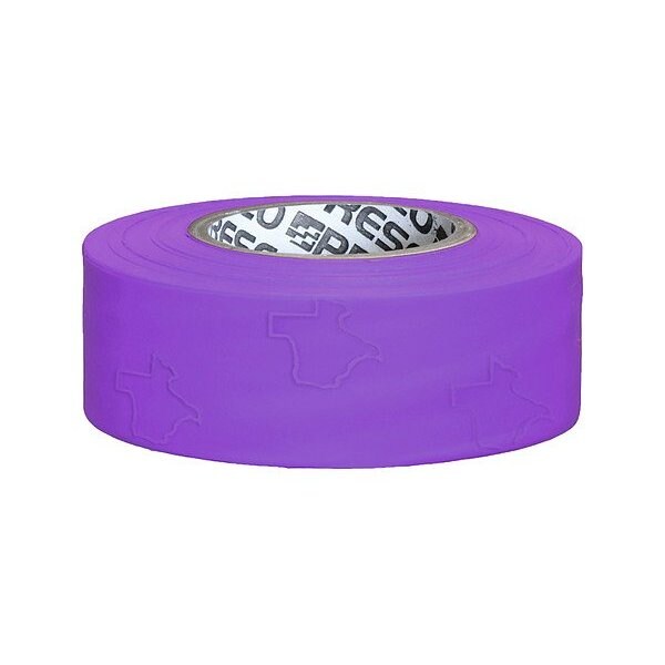 Zoro Select Flagging Tape, No Legend, Purple, 1 3/16 in Wide x 300 ft Length, Vinyl, 2 mil TXPP-200 - main
