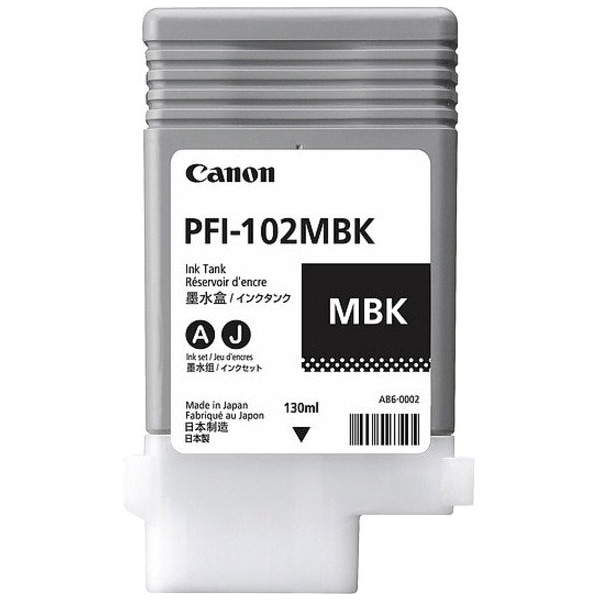 Canon PFI102MBK Pigment Matte Black Ink Tank 130ML 0894B001 - main