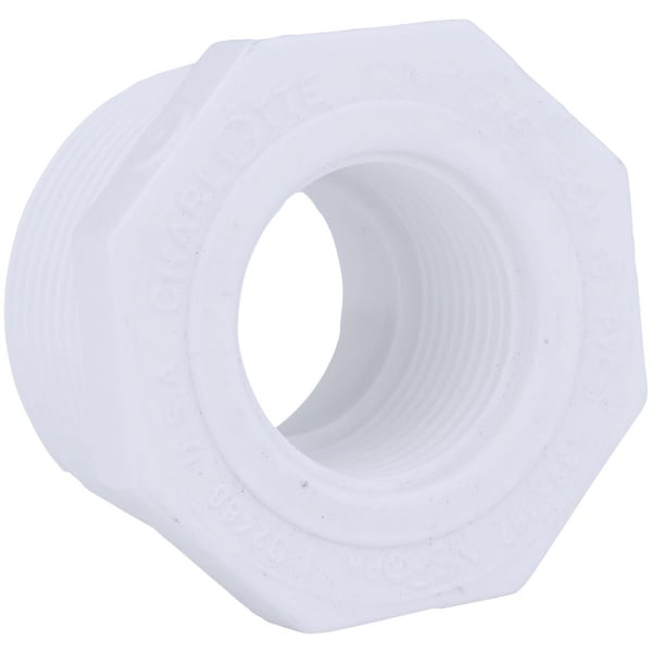 Charlotte Pipe And Foundry 1-1/4'' MPT x 3/4'' FPT Schedule 40 PVC Bushing PVC 02112 2400HA - main