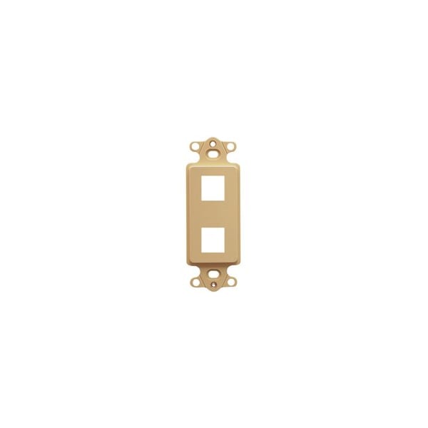 Icc 2-Port Angled Decorex Insert, Ivory IC107DI2IV - main