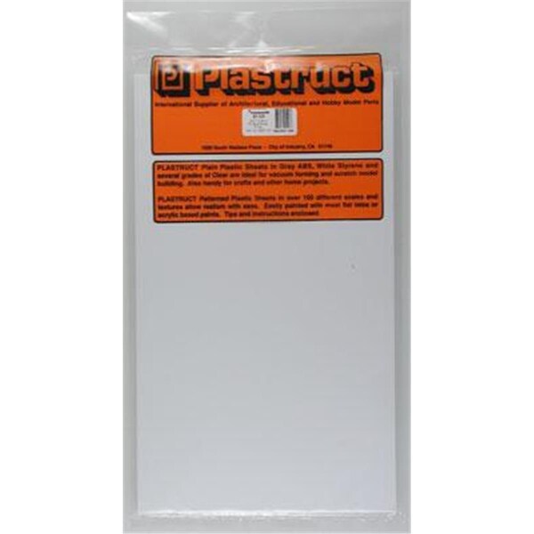 Plastruct 0.03 x 7 x 1 in. White Sheet Styrene, 5PK PLS91103 - main