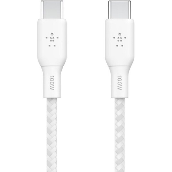Belkin BoostCharge USB-C to USB-C Cable 100W White CAB014BT3MWH - main