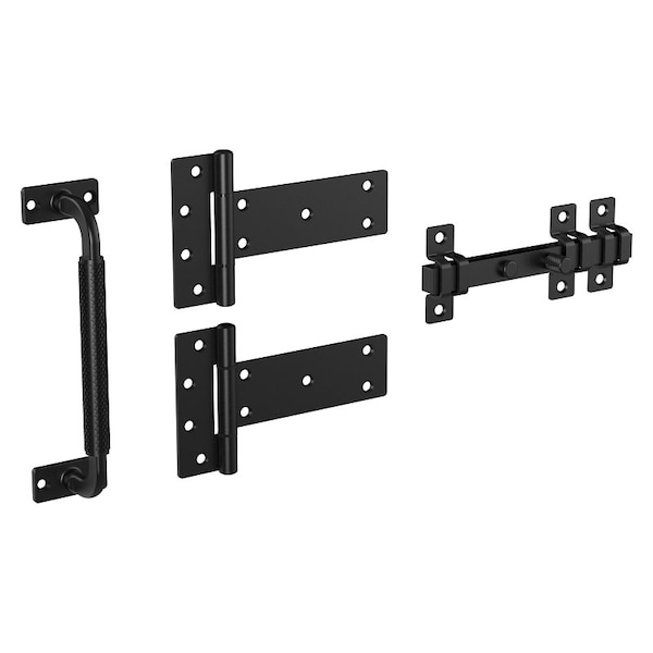 National Hardware Industrial Gate Kit, Steel, Black, 4-Piece N166-036 - main