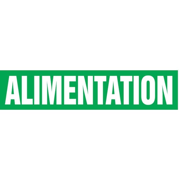 Accuform FRENCH PIPE MARKER ALIMENTATION CRPK691STC - main