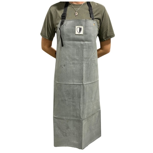 Golden Protective Services Oil Shield Hycar, Black Nitrile Rubber Apron Mid-Weight 42 in, Food Service Safety 9001 - main
