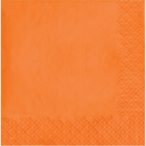 Touch Of Color 6.5" x 6.5" Sunkissed Orange Napkins 600 PK 139352135 - main
