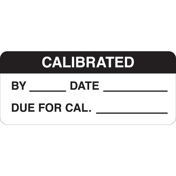 Brady CALIBRATED BY: DATE: DUE FOR CAL.: Write-on Inspection Labels, 14PK 82589 - main