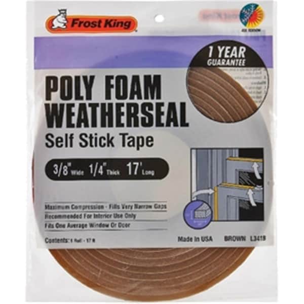 Thermwell Products Thermwell L343 Frost King Foam Tape- White - 1 in. x 17 ft. 77578012032 - main