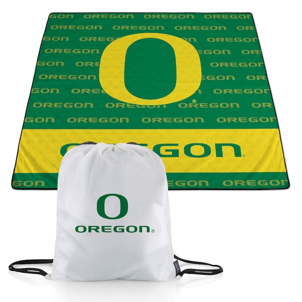 Picnic Time Family Of Brands NCAA Oregon Ducks Impresa Picnic Blanket - Lightweight Beach Blanket - Machine Washable 819-01-999-476-0 - main