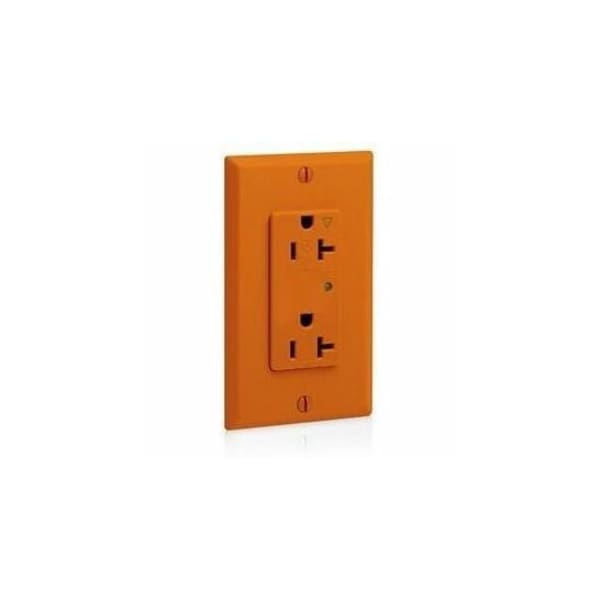 Leviton PlugsandReceptacles, 20A, 125VAC, Org, Nylon 5380-IGO - main