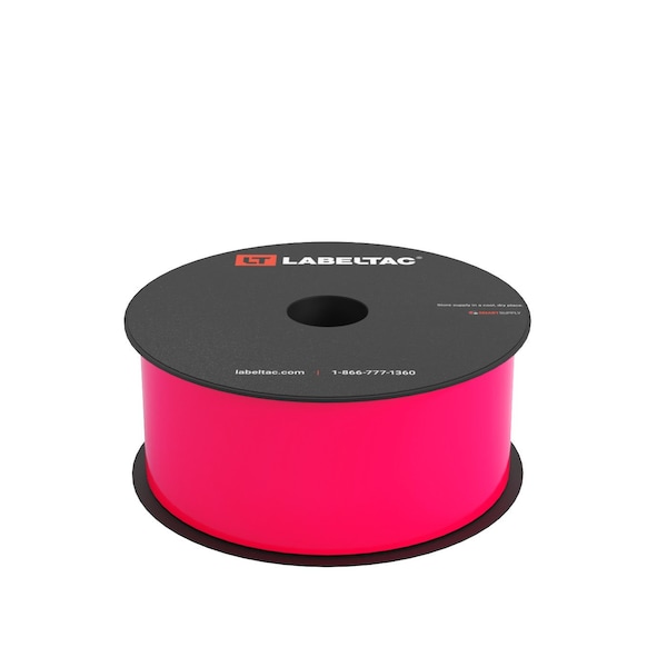 Labeltac LabelTac 4 and Pro Model High Performance 10-Year Vinyl Supply 2in x 150ft, Hi-Vis Pink LT217HP - main