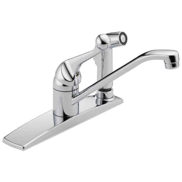 Delta 134 / 100 / 300 / 400 Series Single Handle Kitchen Faucet With Integral Spray In Chrome 300LF-WF - main