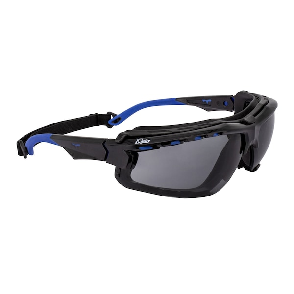 Radians Thraxus Elite, Safety Glasses, IQuity Anti-Fog & Anti-Scratch, Smoke Lens, Blue Frame, Half-Frame TXE2-23ID - main