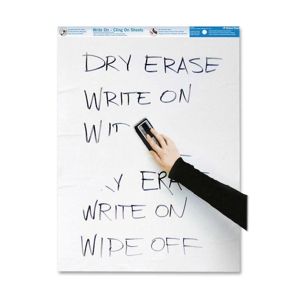 Rediform National Write-On Cling Sheets - 35 Sheet - White Paper 24391 - main