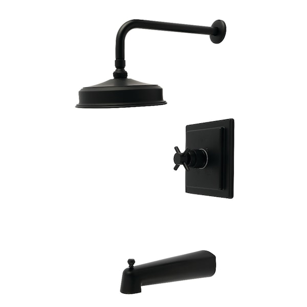 Kingston Brass Single-Handle Pressure Balanced Tub and Shower Faucet, Matte Black KB5890DX - main