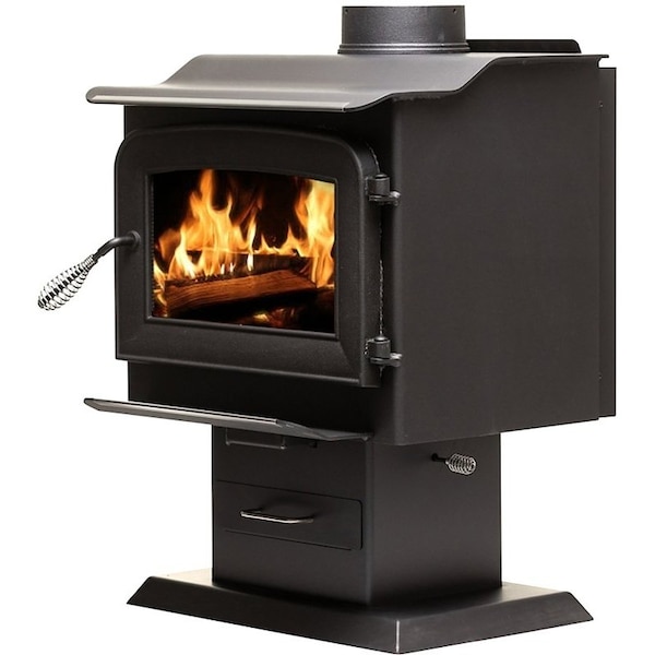 Us Stove Co Ashley Hearth Wood Stove Pedestal Stove, 22-1/2 in W, 21-1/2 in D, 29.8 in H, 68000 Btu Heating AW1120E-P - main