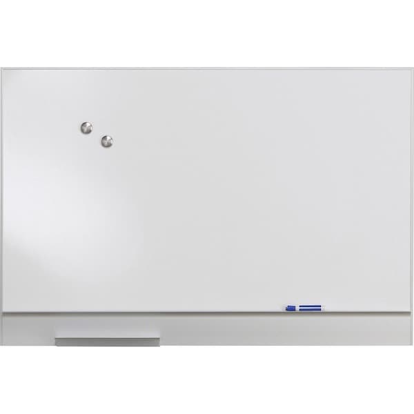 Iceberg Dry Erase Board, Steel, 32 in, 48 in, Aluminum Frame, White, Gloss 31240 - main