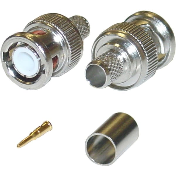 Cable Wholesale BNC Male Crimp Connector for RG6, 3 Piece 200-141 - main
