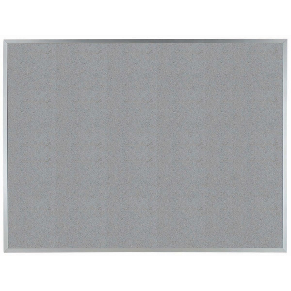 Aarco VIC Cork Bulletin Board w/ a Clear Satin Anodized Aluminum Frame, Potato Skin 36''Hx48''W DW3648182 - main