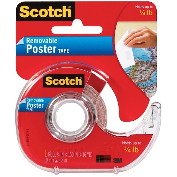 Scotch 109 Poster Tape, 150 in L, 34 in W, Clear 109-6 - main