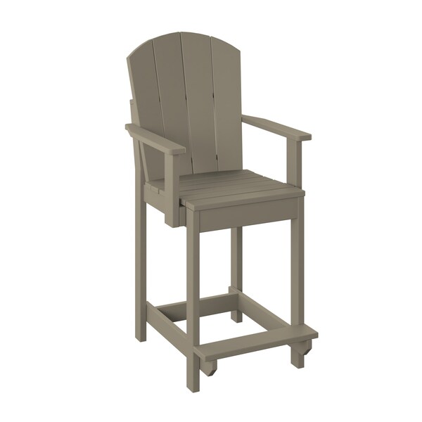 Polybird FANBACK DINING CHAIR "COUNTER HEIGHT". WEATHERWOOD POLYBIRD P8-C - main