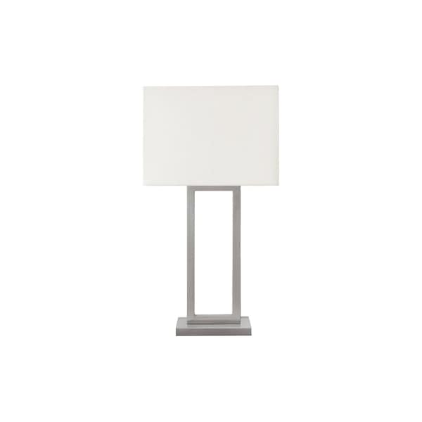 Monarch Specialties Lighting, 28"H, Table Lamp, Usb Port Included, Nickel Metal, Ivory / Cream Shade, Contemporary I 9951 - main