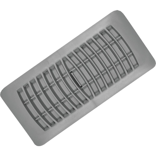 Imperial 4'' x 10'' Gray Plastic Louvered Floor Register RG1429 - main