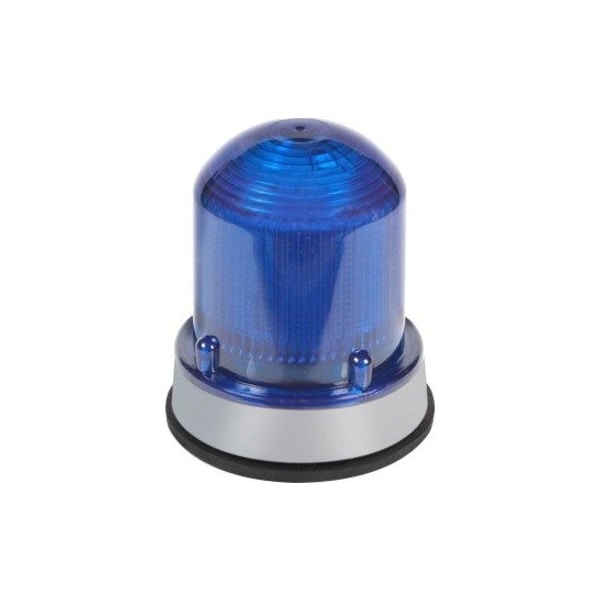 Edwards Signaling Warning Light, Blue, LED, 24V DC, 65 FPM, 3 1/4 in Dia. 125XBRMB24DB - main