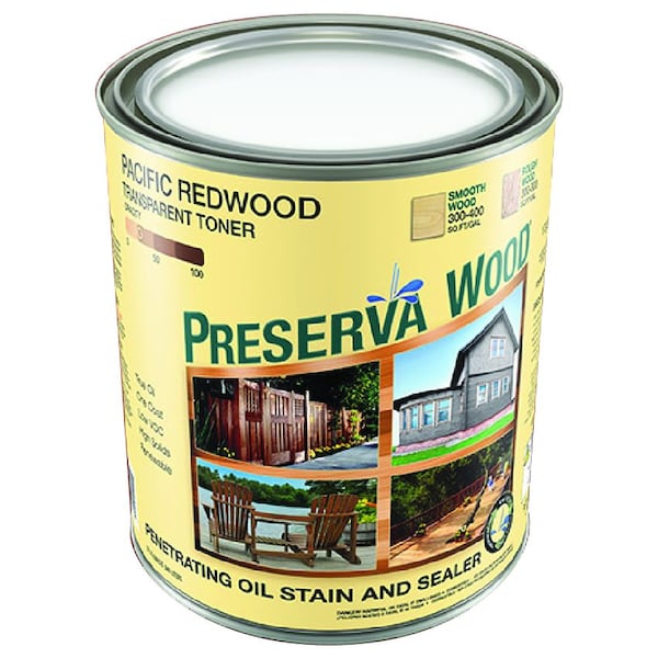 Preserva Wood Gal Preserva Products, Ltd. Pacific Redwood Transparent Preserve and Protect Stain and Sealer 40104 - main