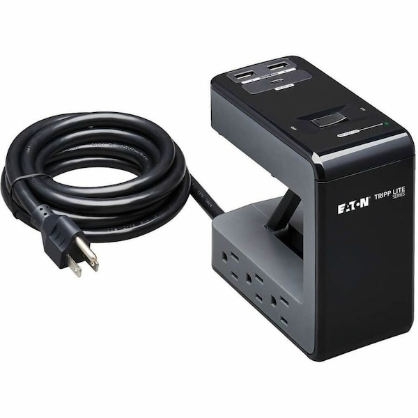 Tripp Lite OutletStrip, Black, 5-5/16in, 6Outlets TLP648UCBAM - main
