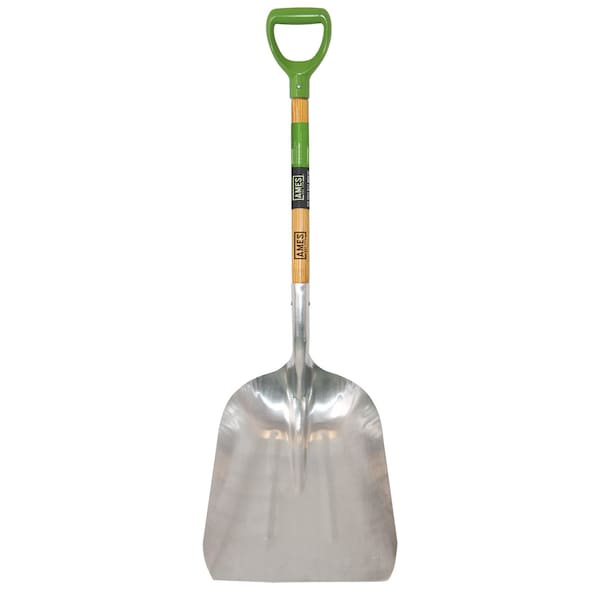 Ames #10 Aluminum Scoop, Hardwood Handle, D-Grip 2672300 - main