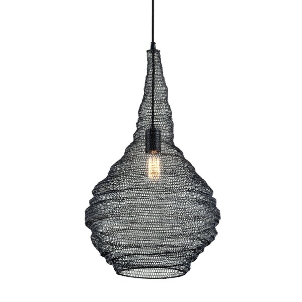 Troy Lighting Wabi Sabi 1 Light Pendant 16 In. Soft Black F6771-SBK - main