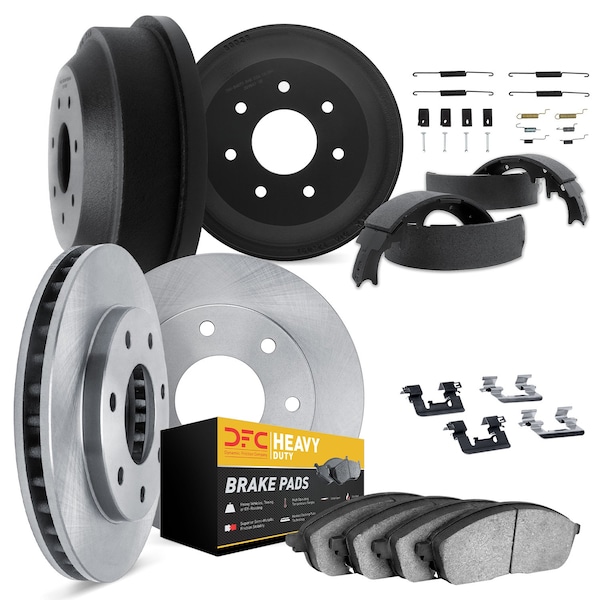 Dynamic Friction Co DFC Brake Rotor- Heavy Duty Brake Pad includes Hardware 6214-55019 - main