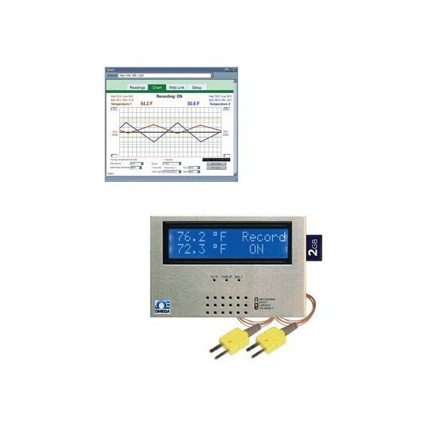 Omega Environmental Monitor: 1°F to 1,000°C, 0°C to 60°C, Included, ISD-TC, Temp, 0 Probes Included ISD-TC - main