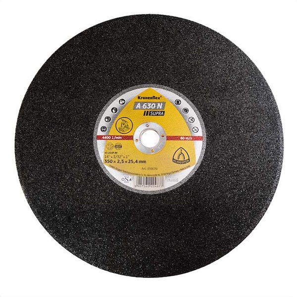 Klingspor Chopsaw Cut-off Wheel A 630 N, 14" x 3/32" x 1", 10PK A630N3502.525F FC - main