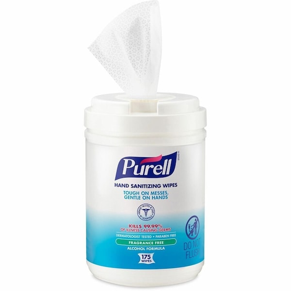 Purell Hand Sanitizing Wipes, Alcohol Formula, 175 Count Canister 9031-06 - main